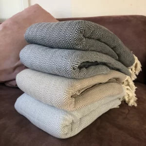 Visgraat deken